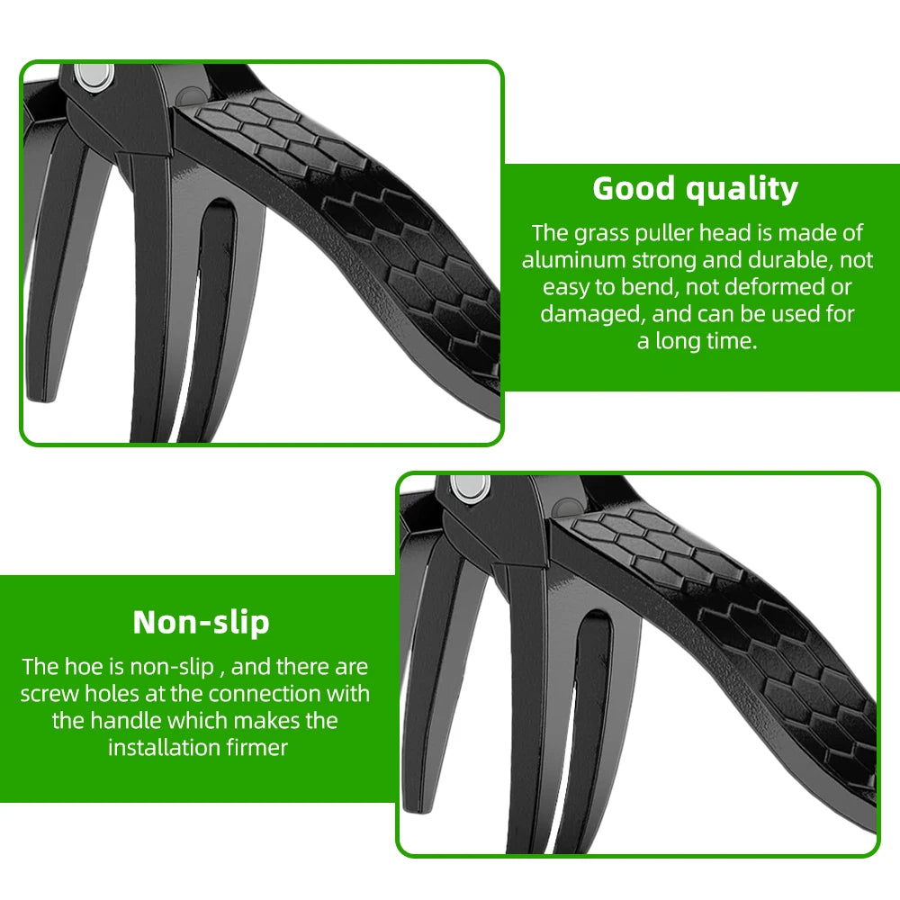 Stand-Up Weed Puller Claw Tool – Aluminum Alloy Weeding Head with Foot Pedal, Digging Shovel & Root Remover for Garden Maintenance