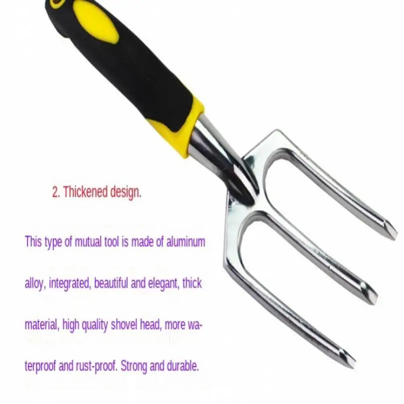 Premium Aluminum Alloy Three-Tooth Garden Rake – Durable Three-Claw Tool for Soil Cultivation & Weed Removal